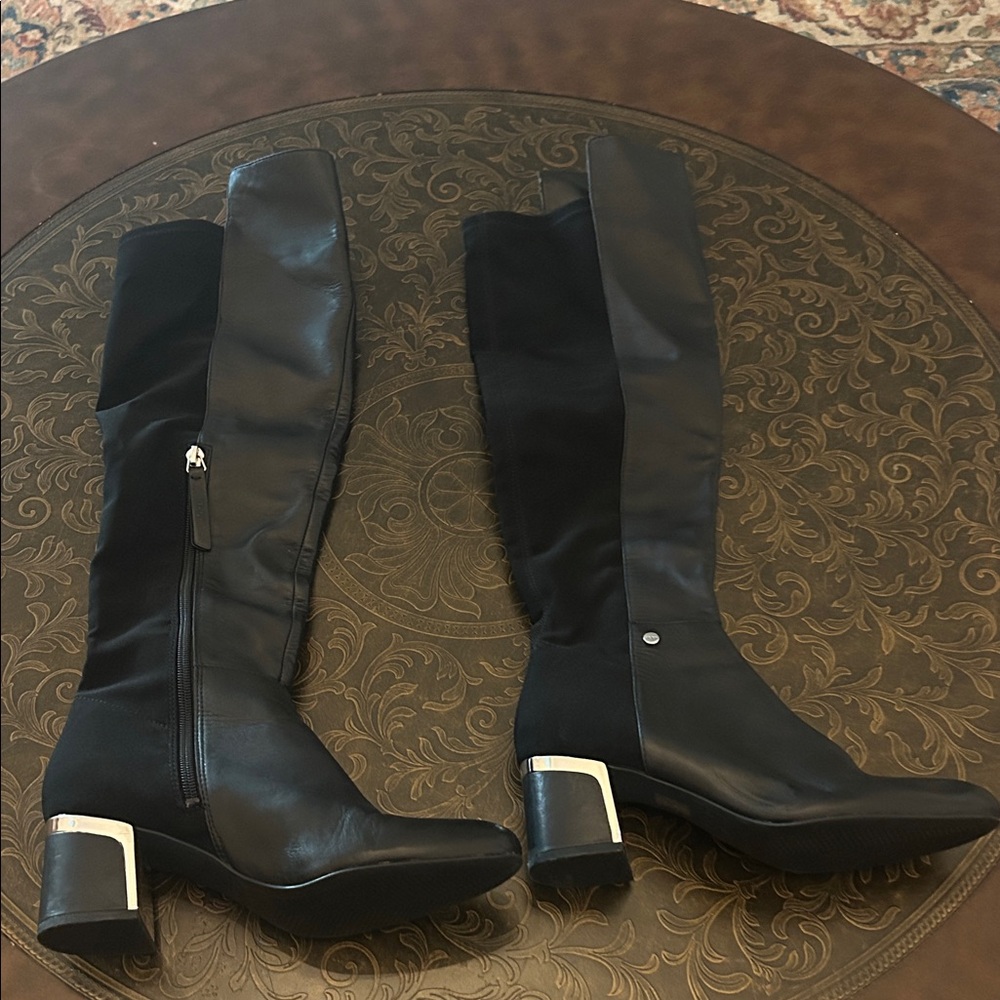 DKNY Elegant Black Knee-High Boots